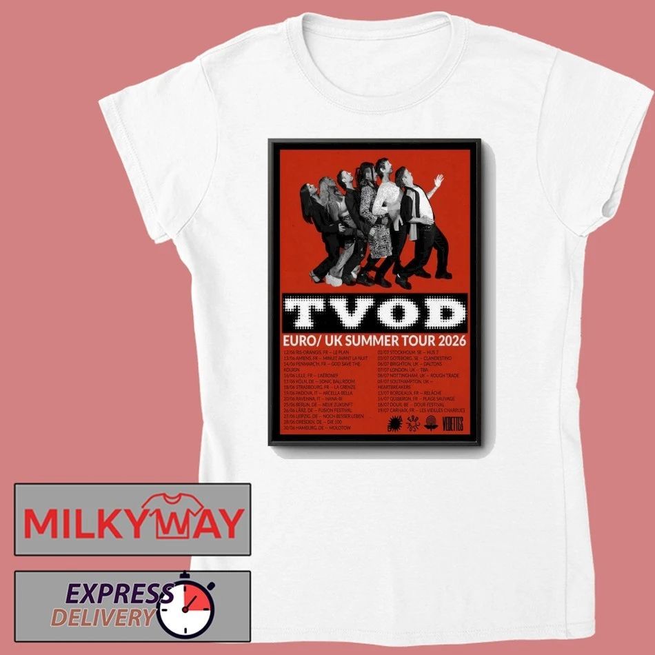 TVOD Europe UK 2026 Summer Tour Poster shirt