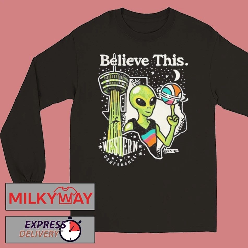 San Antonio Spurs Believe This Alien Western Conference 2026 Shirt