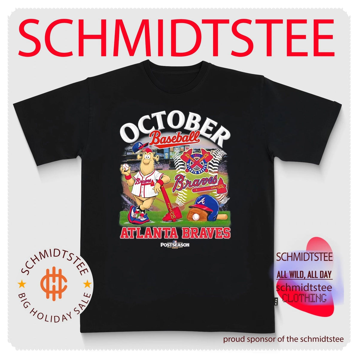 Atlanta Braves October Baseball 2026 Postseason graphic shirt