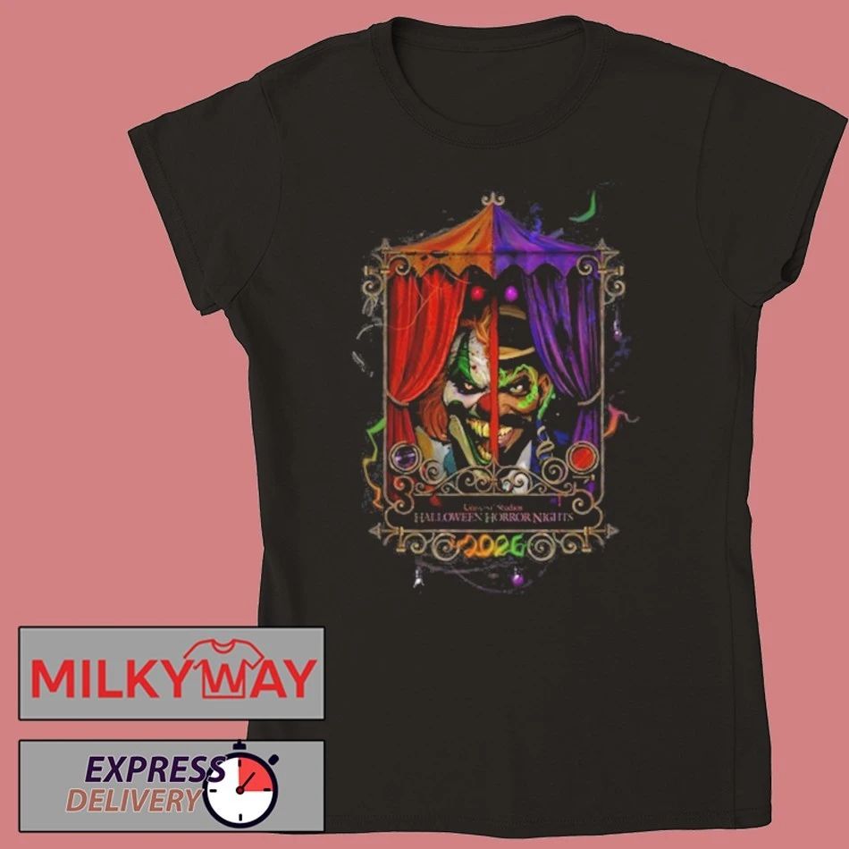 Halloween Horror Nights 2026 Jack the Clown and Dr. Oddfellow T-Shirt