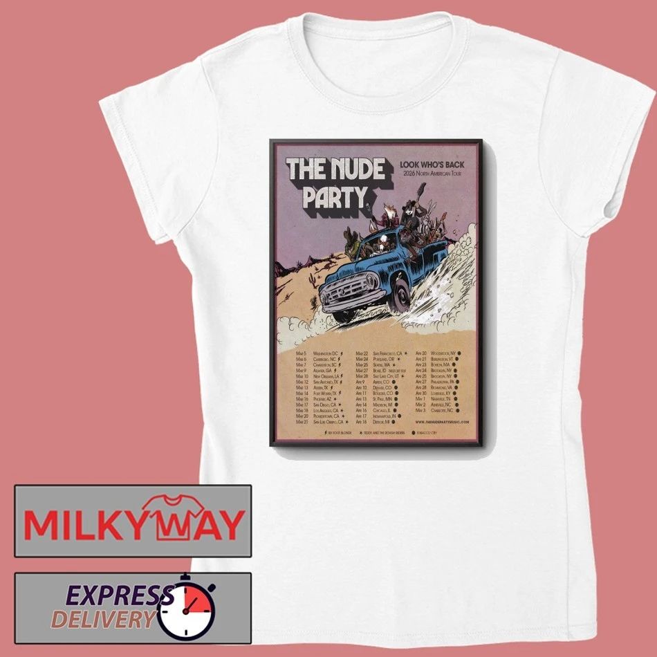 The Nude Party Look Who’s Back North American 2026 Tour Poster shirt