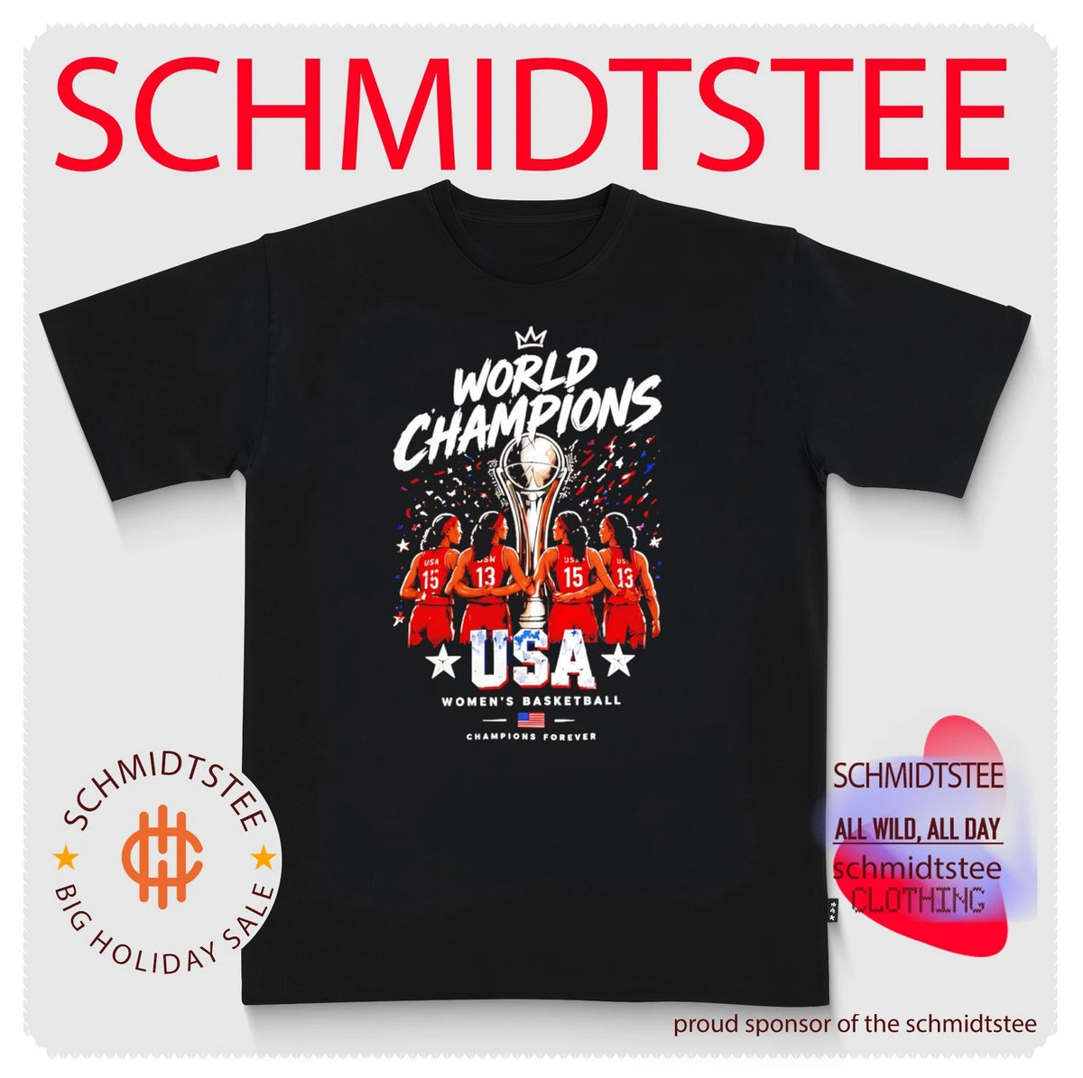 Team USA 2026 FIBA Women’s Basketball World Champions Forever trophy shirt