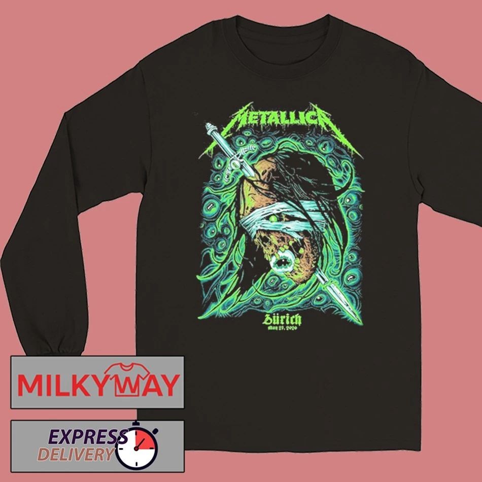Metallica M72 Zurich Merch Tee At Pop Up Shop Stadion Letzigrund On May 27 2026 Zurich Switzerland Art By Mark Richards M72 World Tour 2026 Unisex T Shirt