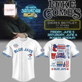 Luke Combs My Kinda Saturday Night Tour Blue Jays Baseball Jersey