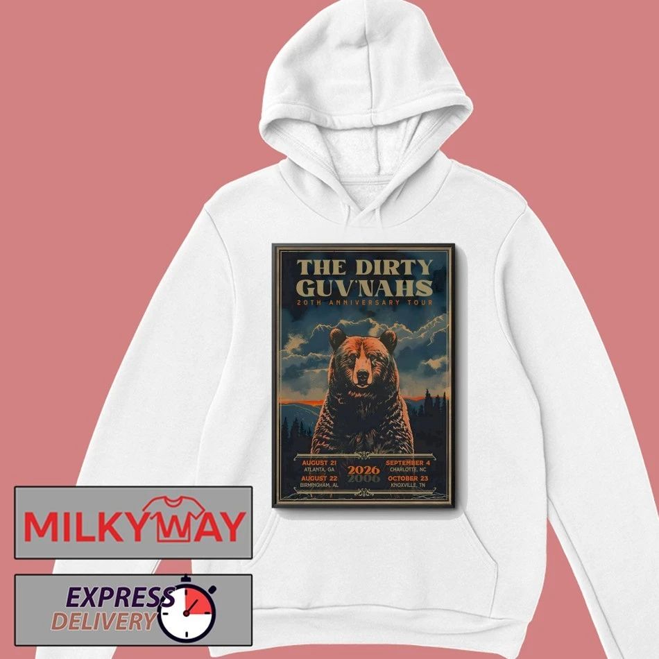 The Dirty Guv’nahs 2026 20th Anniversary Tour Poster shirt