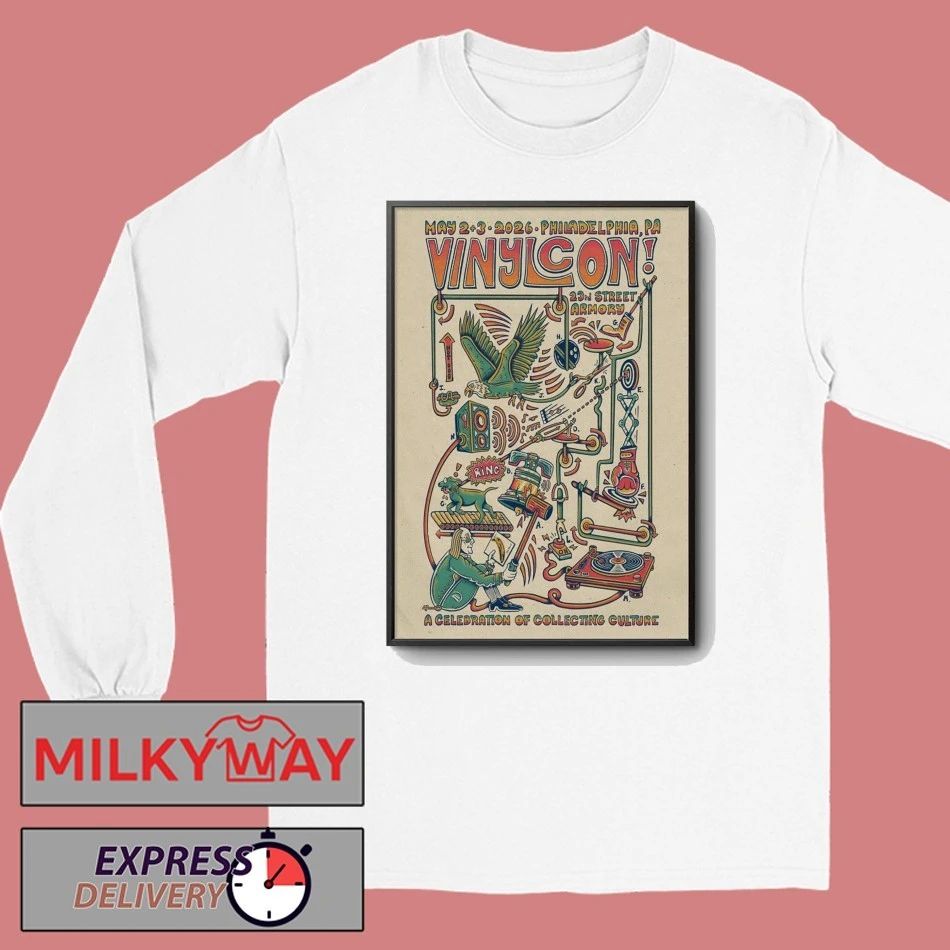Vinylcon! Philadelphia PA 5 2-5 3 2026 Poster shirt