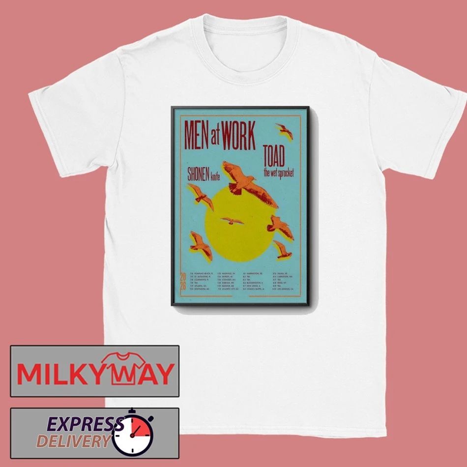 Men At Work Summer Tour 2026 Poster shirt