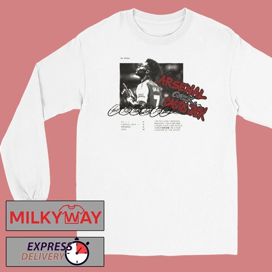 Travis Scott X Arsenal Cactus Jack Bukayo Saka Graphic T-Shirt