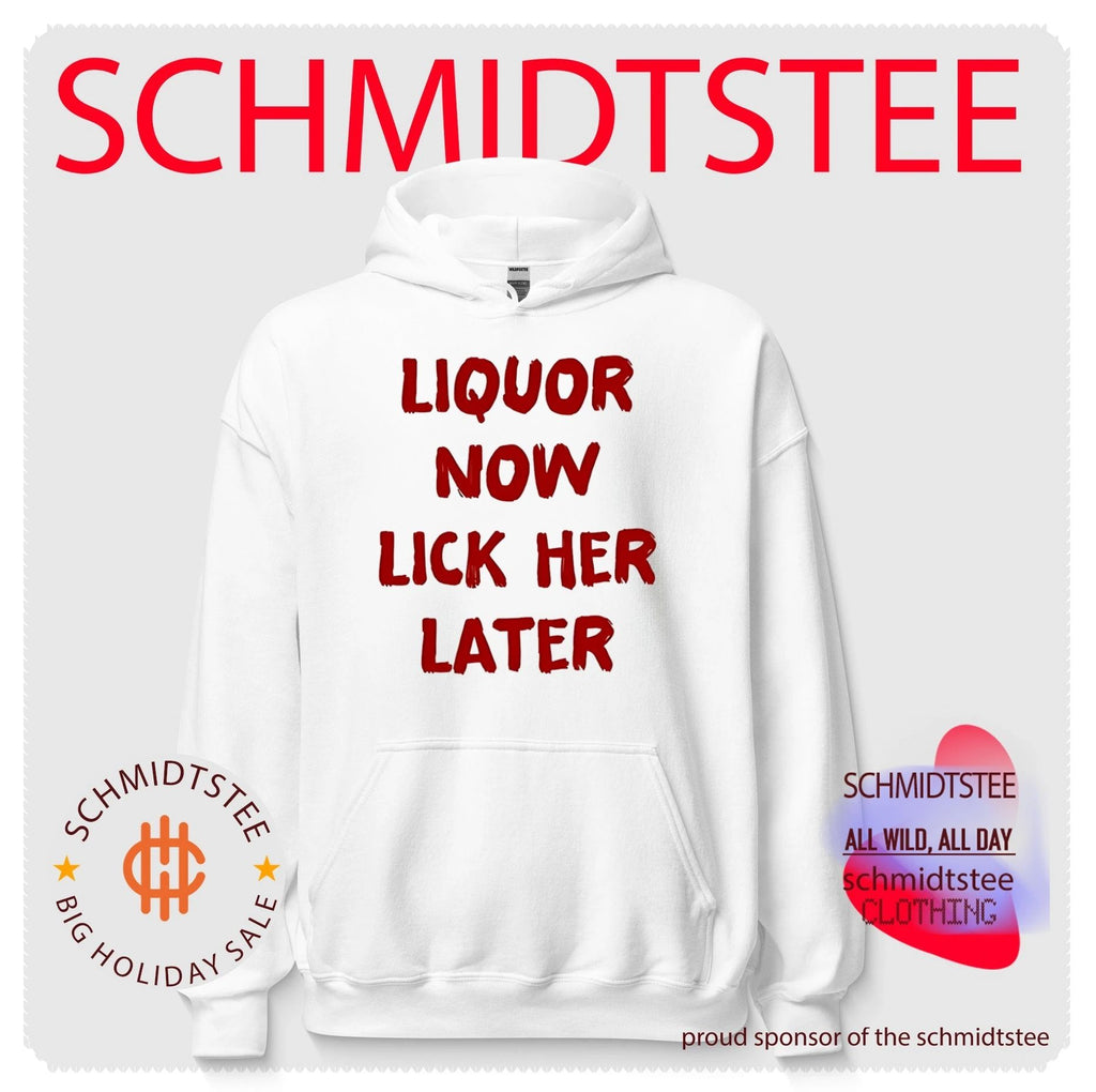 Liquor now lick her later simple text shirt
