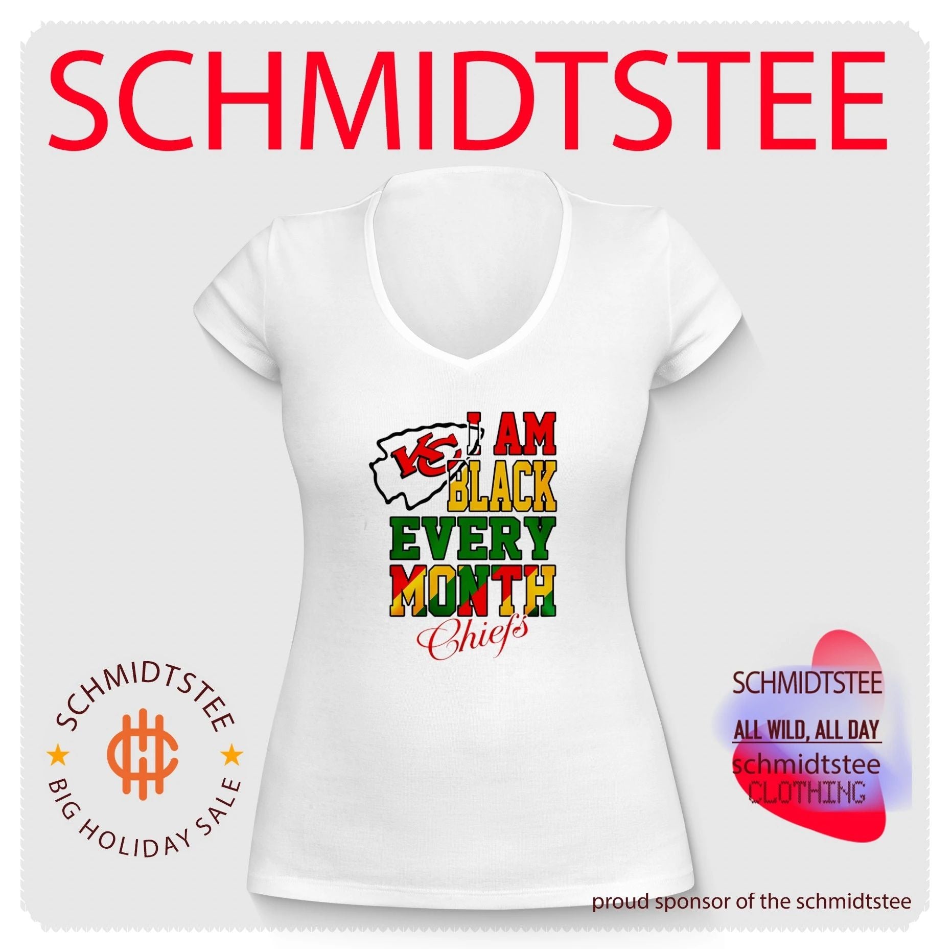 Kansas City Chiefs I am Black Every Month Juneteenth logo shirt