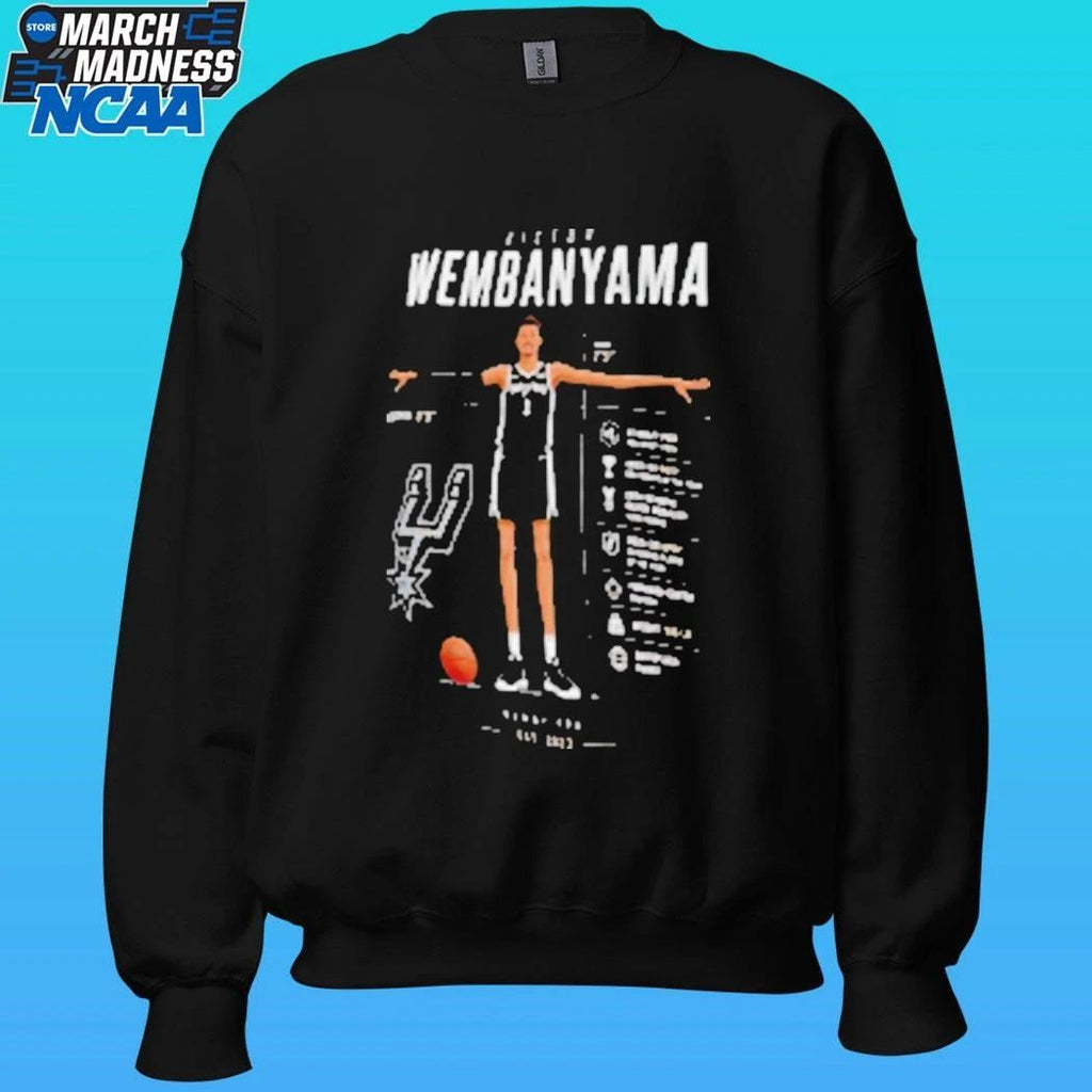 Victor Wembanyama Infographic Wemby Era Est 2023 San Antonio Spurs Shirt