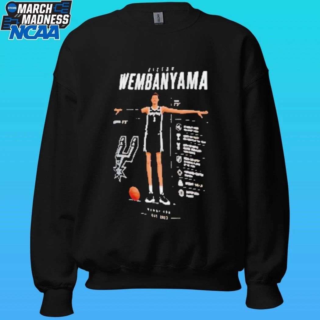 Victor Wembanyama Infographic Wemby Era Est 2023 San Antonio Spurs Shirt