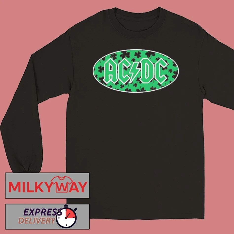 ACDC Shamrock Green Logo with Black shirt