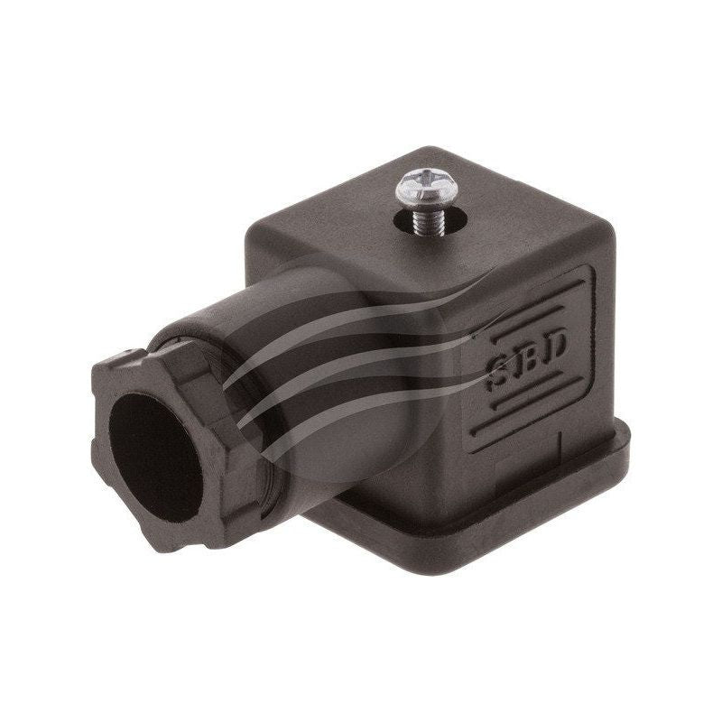 Jaylec Din Connector Square Type “A” 2 Pole With Common Earth, Black ECH0151
