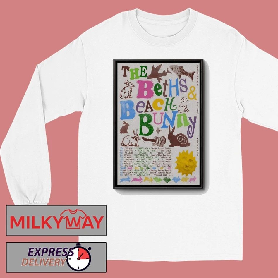 The Beths And Beach Bunny Tour North America 2026 Poster shirt