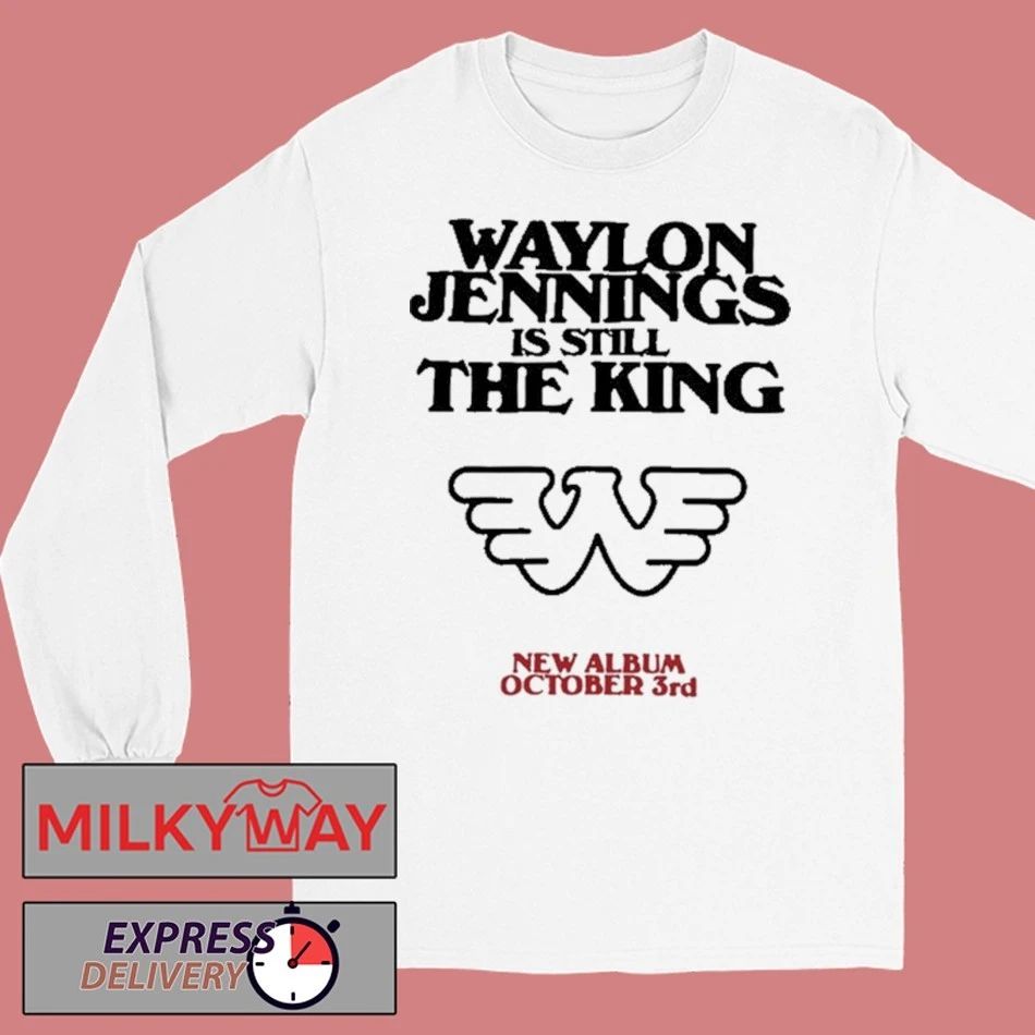 Waylon Jennings White Waylon is Still the King Shirt