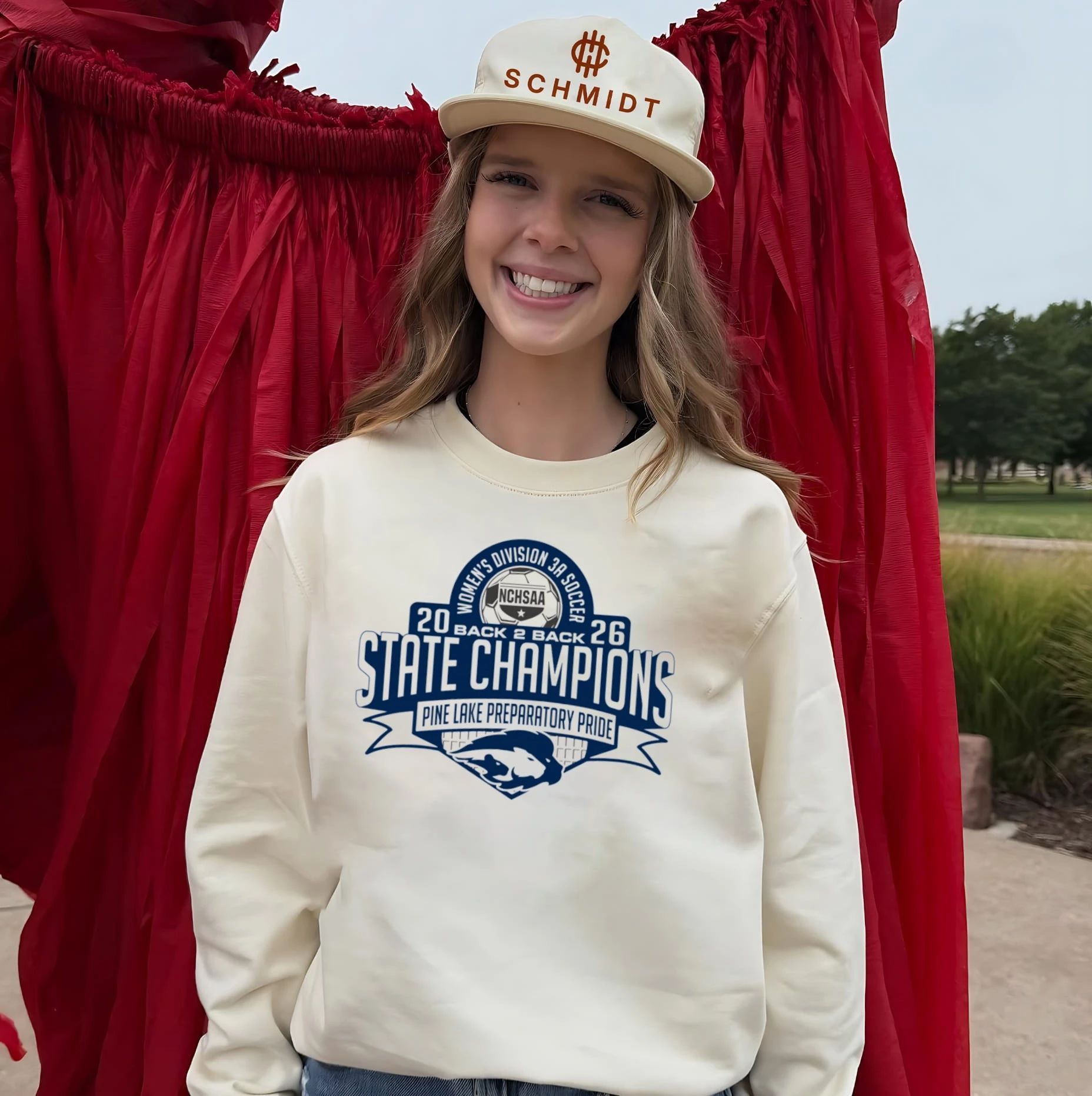 Pine Lake Preparatory Pride 2026 NCHSAA Women’s Division 3A Soccer Champions shirt