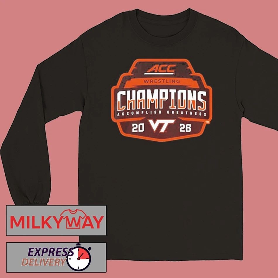 Virginia Tech Hokies Champions 2026 ACC Men’s Wrestling Tournament Logo shirt