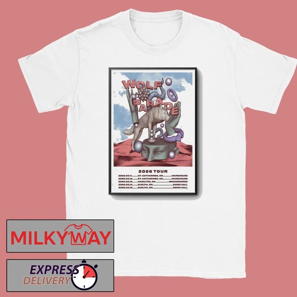 Wolf Parade March 2026 Tour Poster shirt