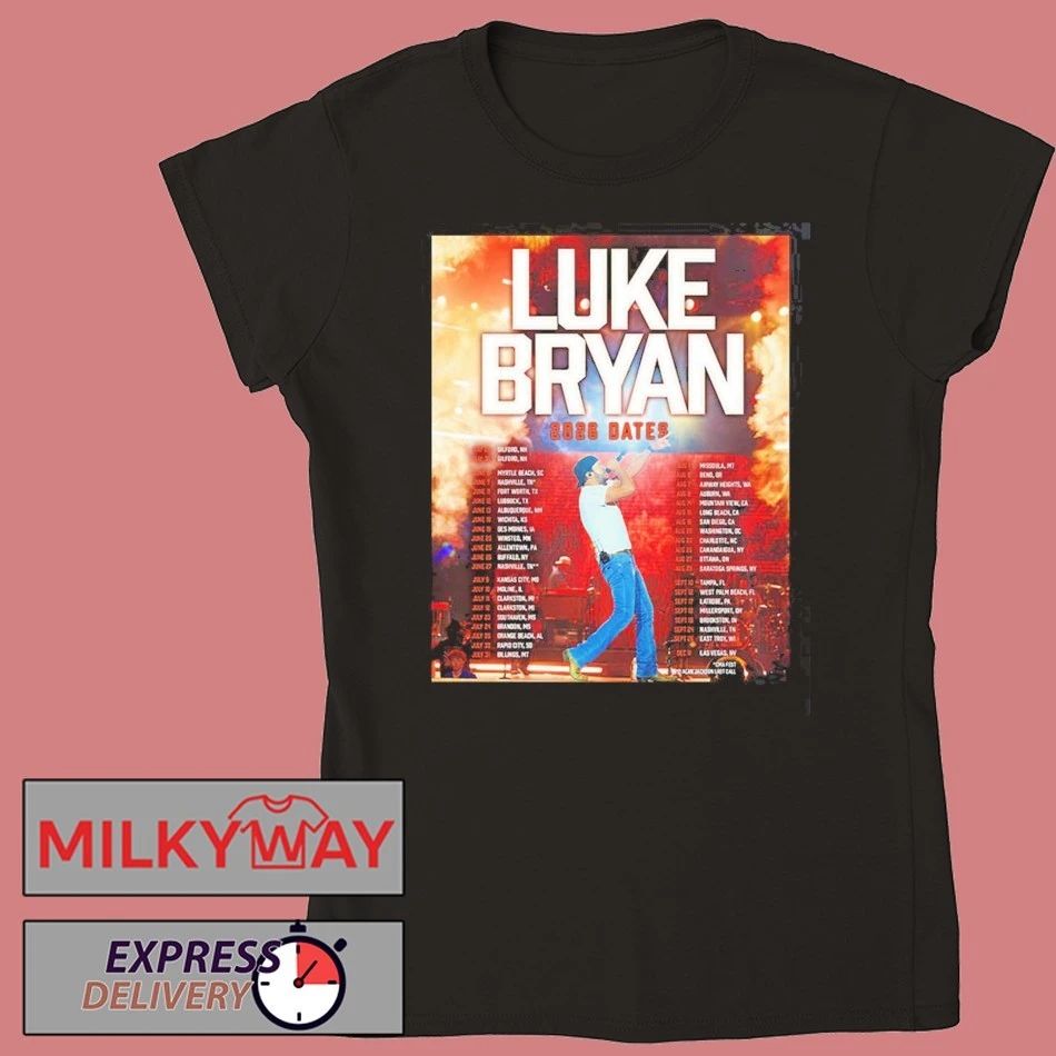 Luke Bryan 2026 Word On The Street Tour Schedule Dates Two Sided T-Shirt