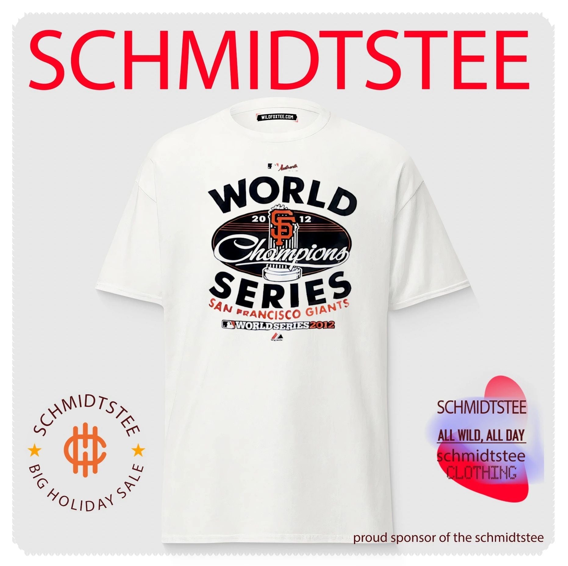 San Francisco Giants World Series champions 2012 baseball trophy shirt
