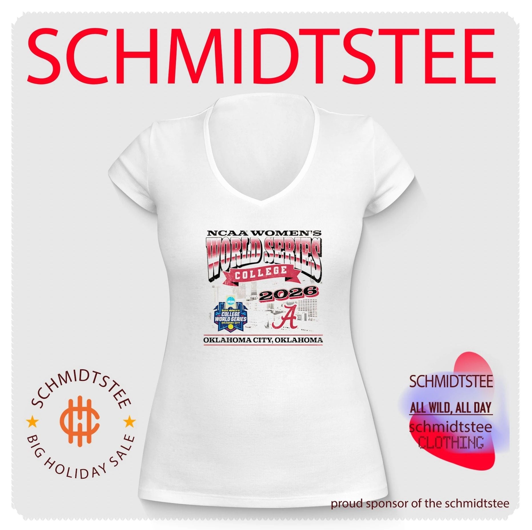 Alabama Softball 2026 Women’s College World Series skyline shirt