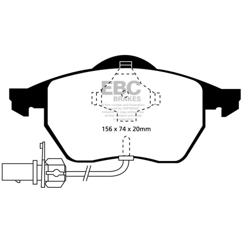 EBC 99-01 Audi A4 1.8 Turbo (B5) Yellowstuff Front Brake Pads