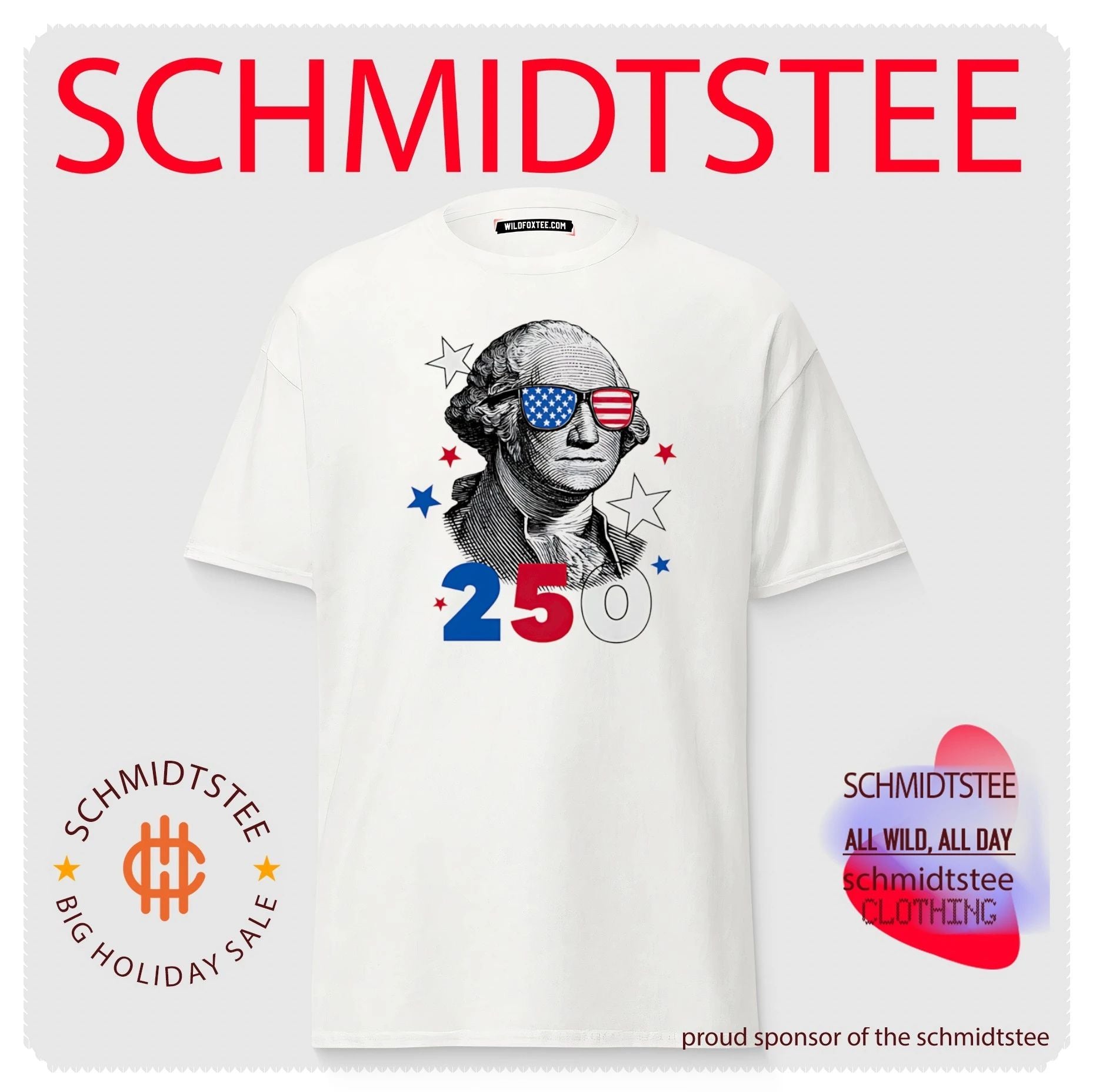 George Flag Sunglasses 250 Celebrating 250 years of America shirt