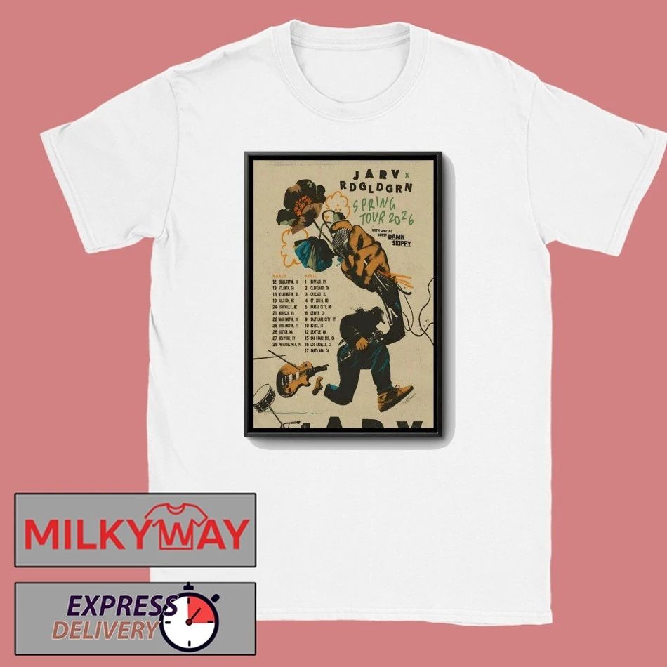 Poster JARV With Red Gold Green Tour Spring 2026 shirt