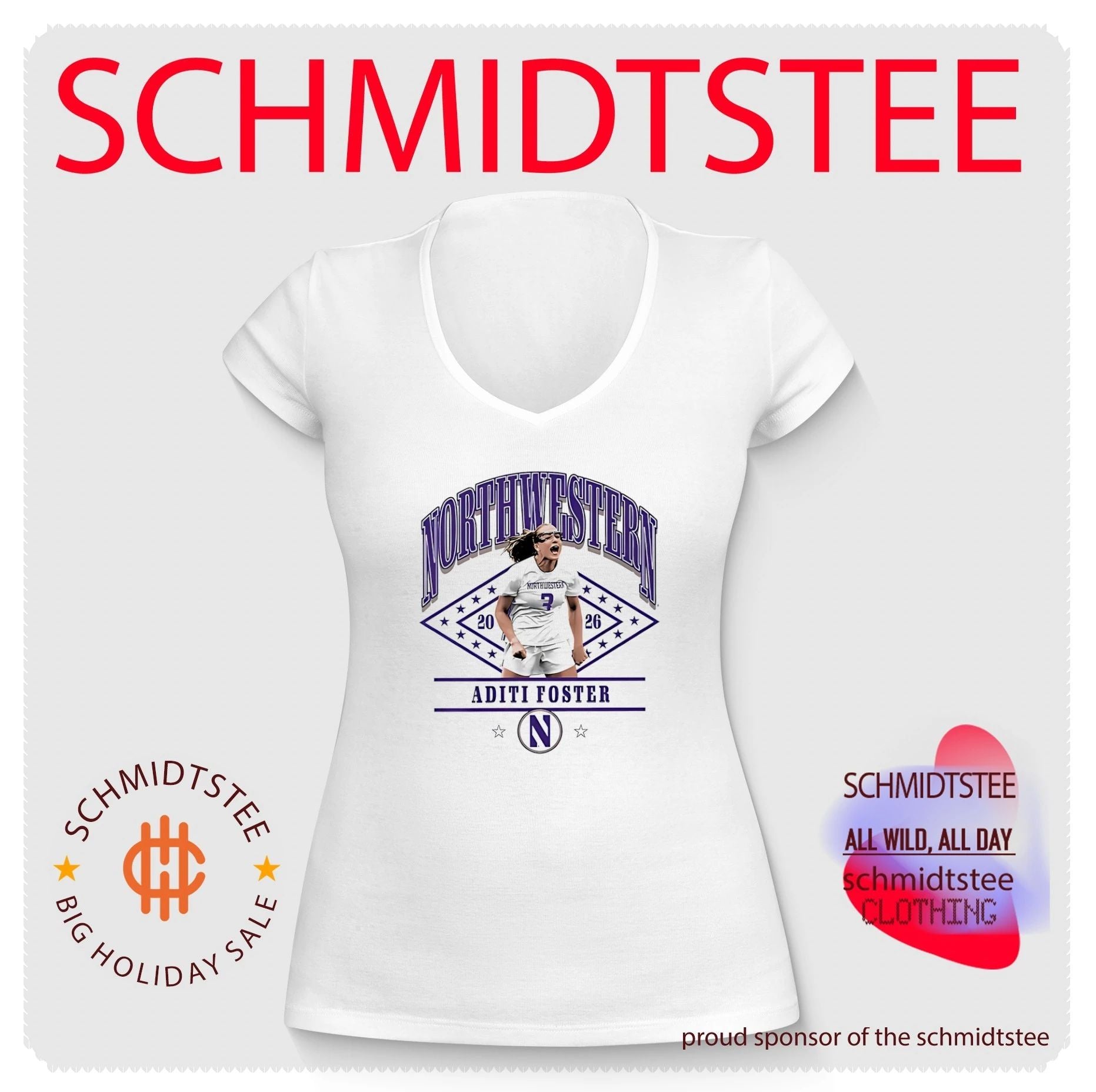 Northwestern University Women’s Lacrosse 2026 Aditi Foster shirt