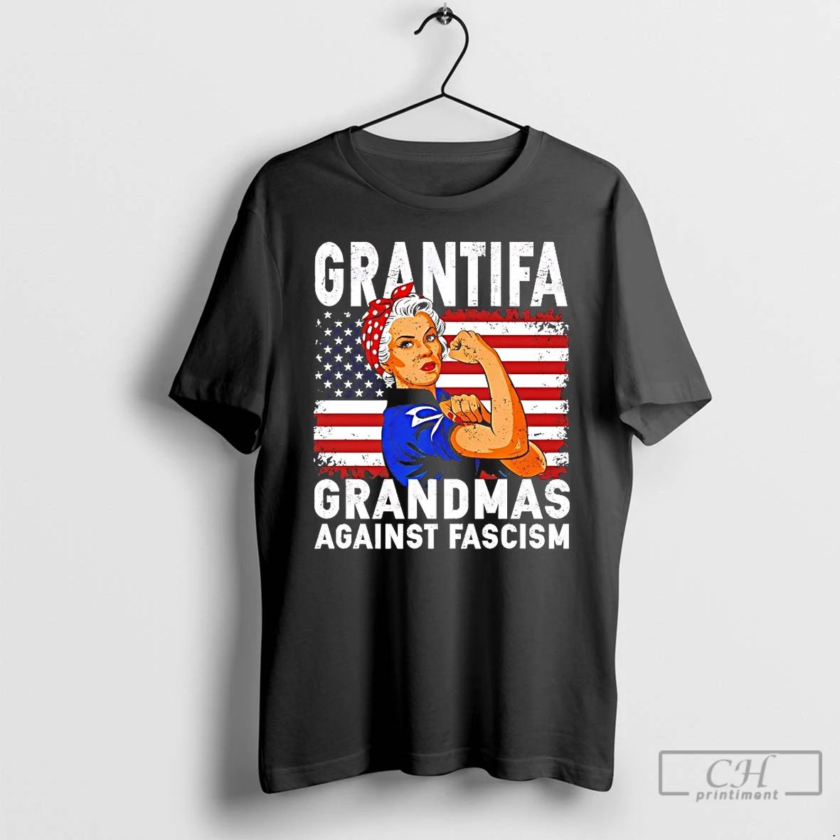 Classic Grantifa Grandmas Against Fascism Flag T Shirts