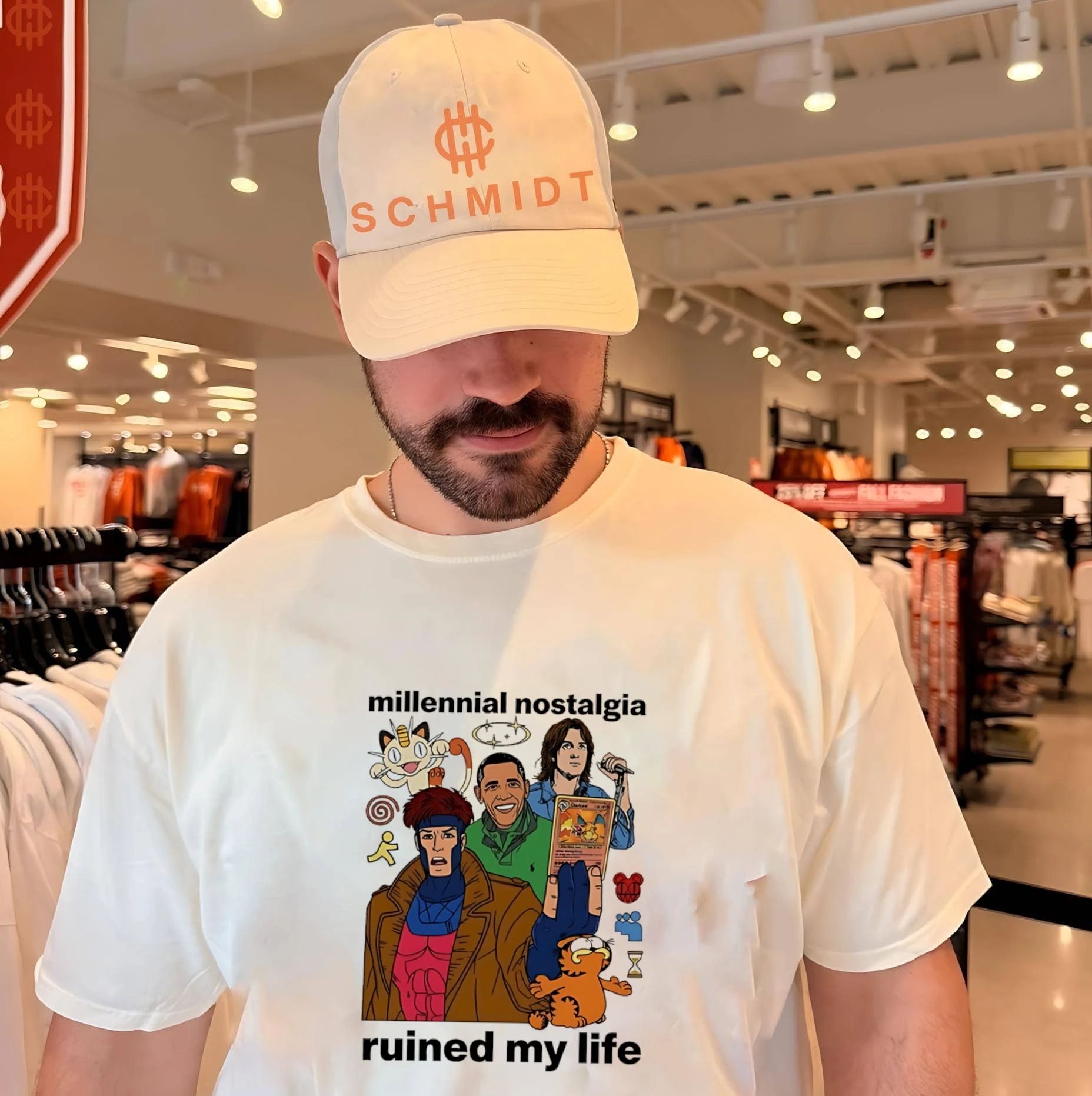Millennial nostalgia ruined my life graphic shirt