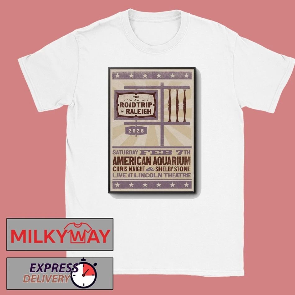 American Aquarium Band Feb 7 2026 In Raleigh, NC Tour Poster shirt
