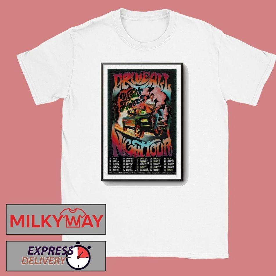 Poster Wyatt Flores The Drive All Night Tour 2026 shirt