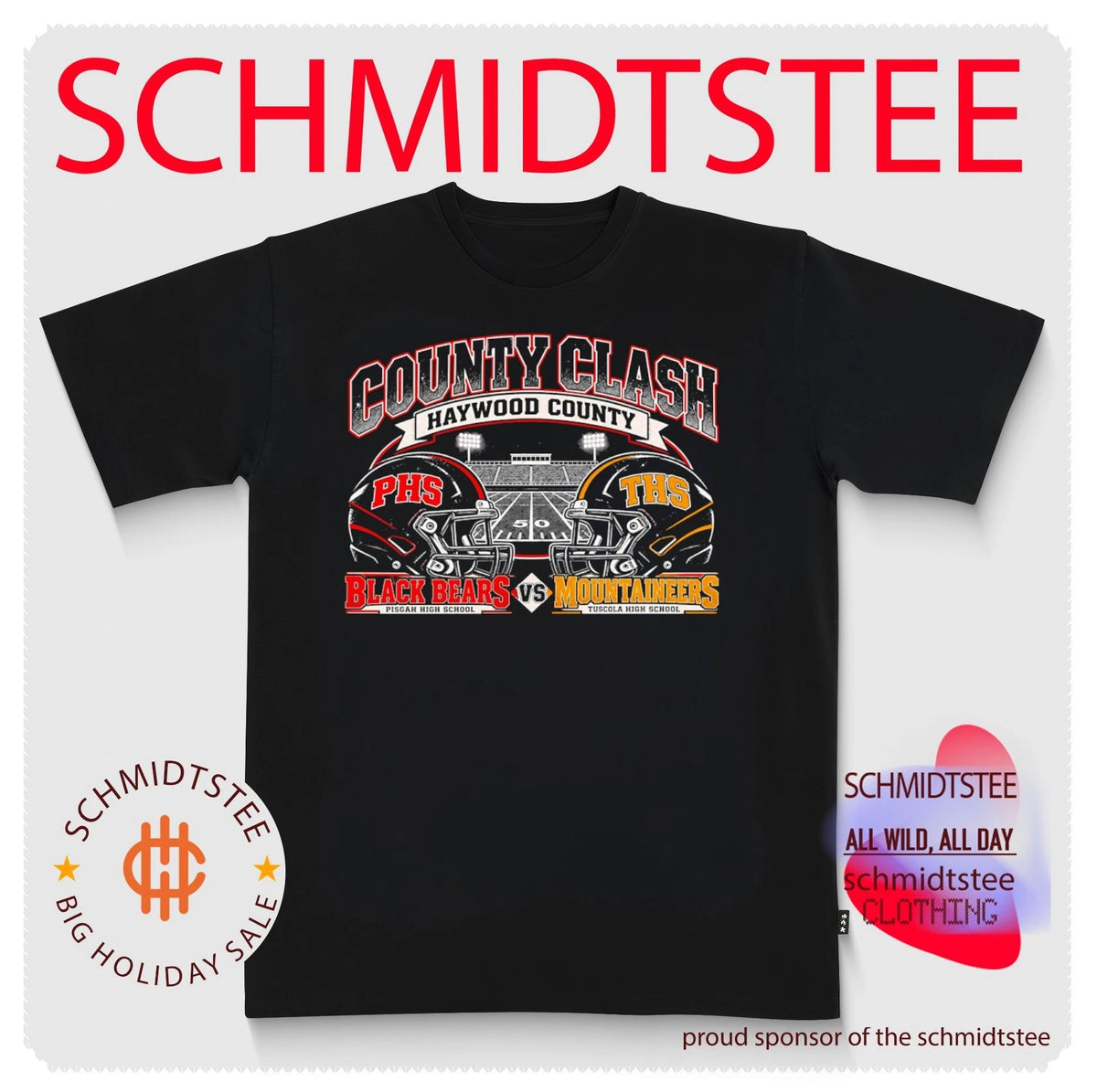 County Clash Haywood County Pisgah High School Black Bears vs Tuscola High School Mountaineers shirt