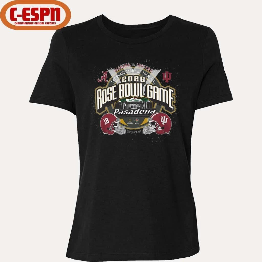 Indiana vs Alabama Football 2026 Rose Bowl Head to Head stadium shirt