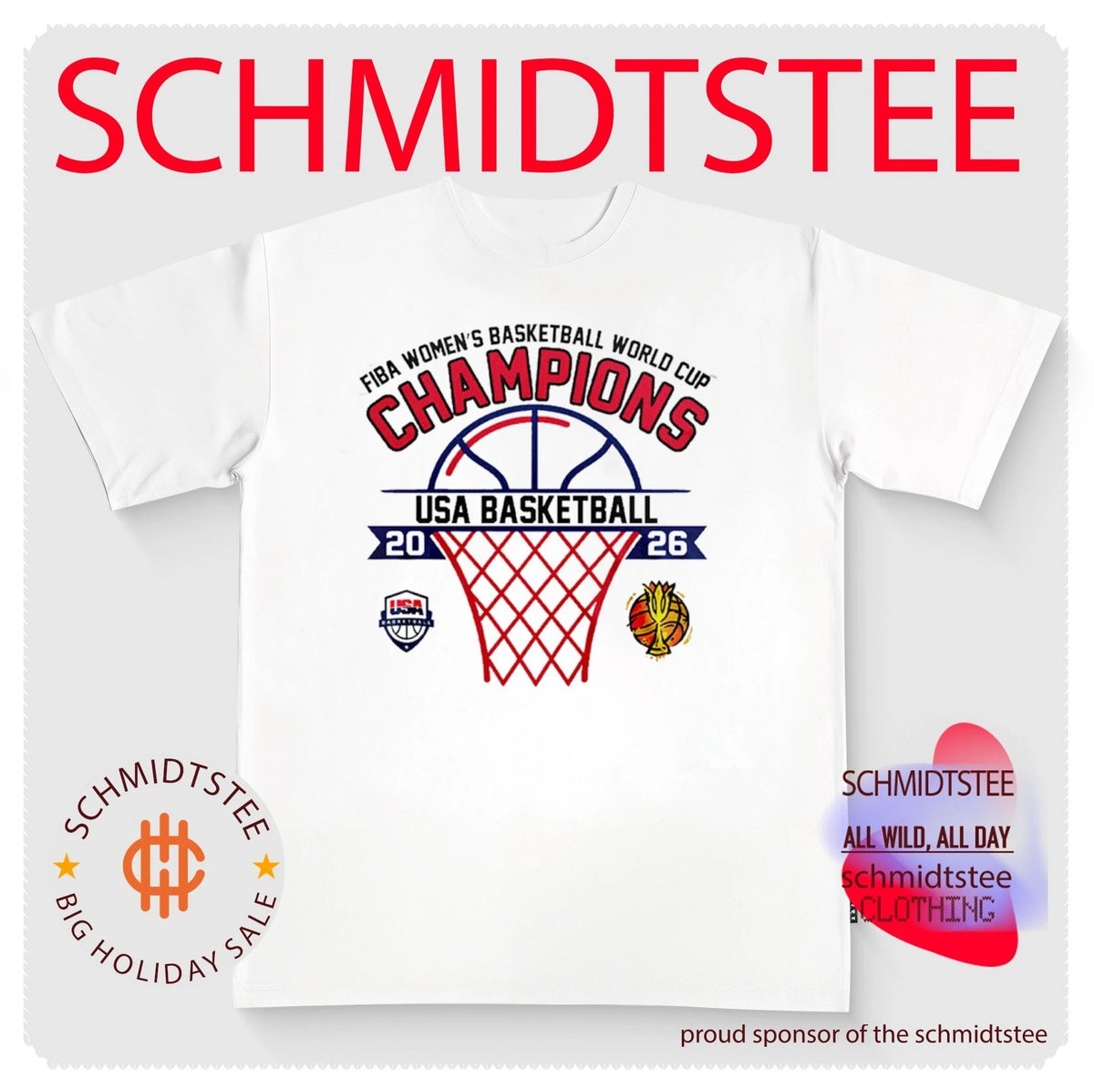 USA Basketball Fiba Women’s Basketball World Cup Champions 2026 shirt