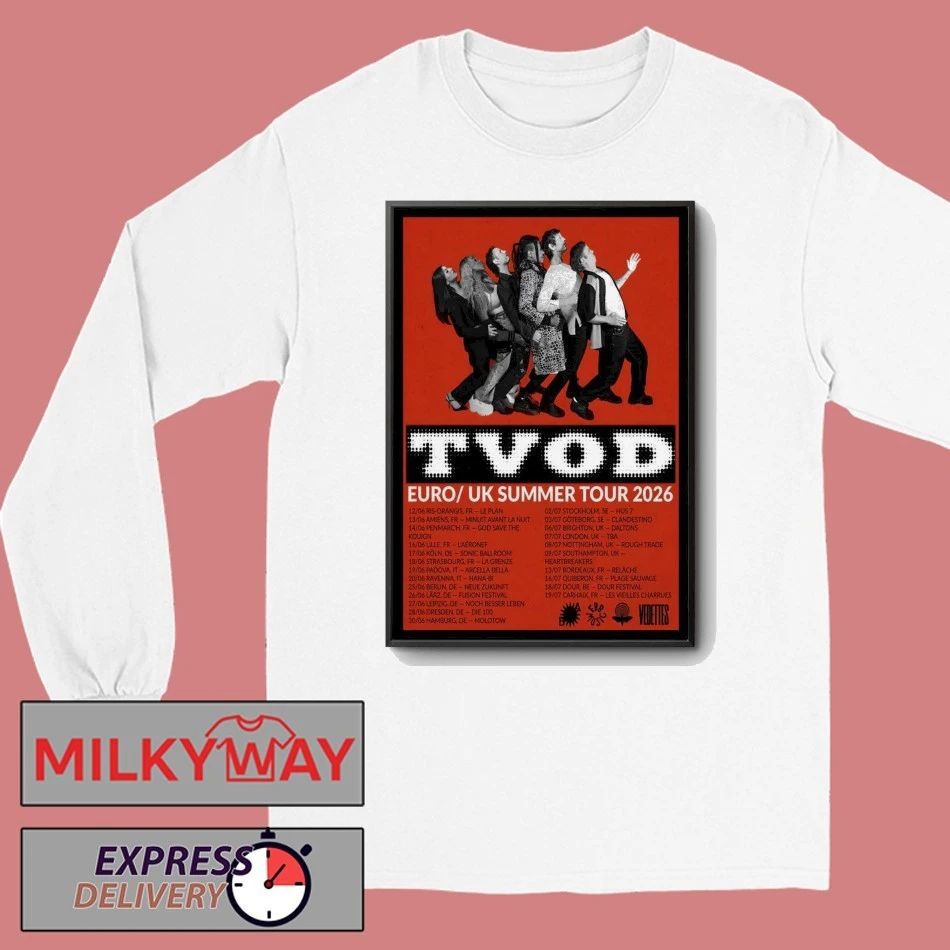 TVOD Europe UK 2026 Summer Tour Poster shirt