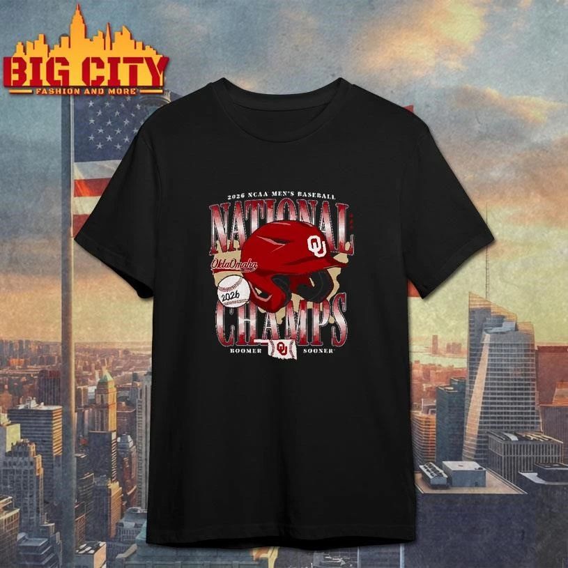 Homefield Black Oklahoma Sooners 2026 NCAA Baseball Men’s College World Series Champions Shirt