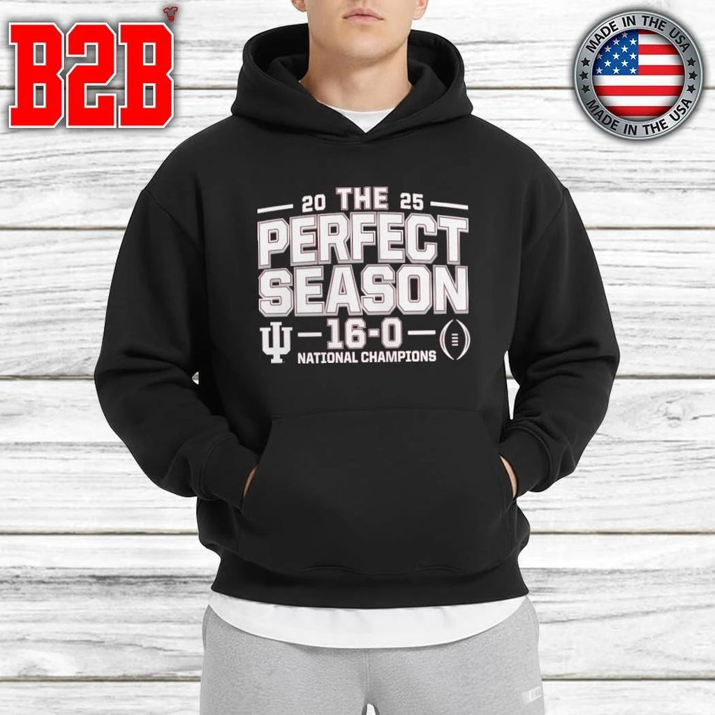 Indiana Hoosiers Outerstuff College Football Playoff 2025 National Champions Perfect Season Shirt