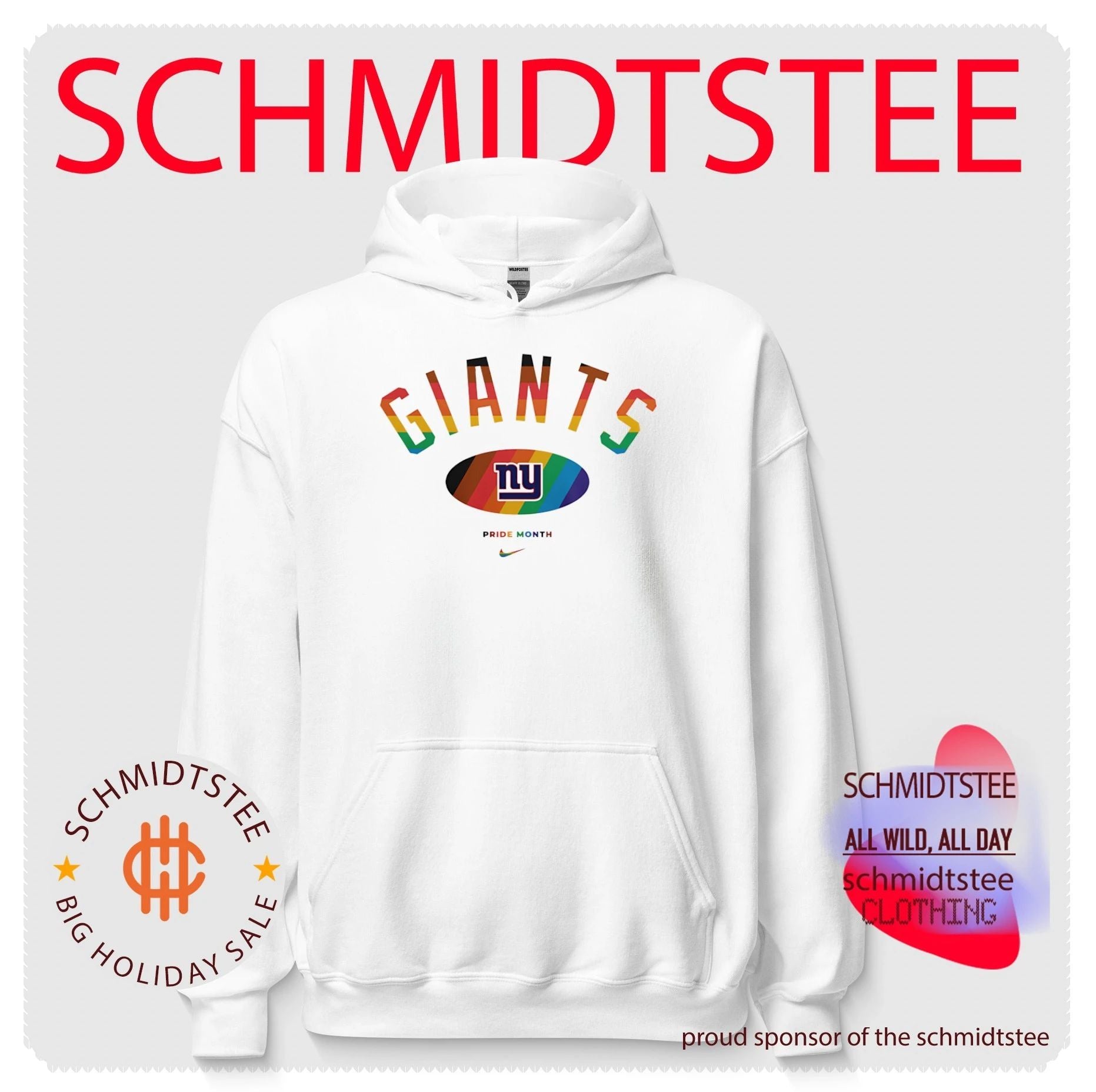 New York Giants Pride Month Rainbow logo shirt