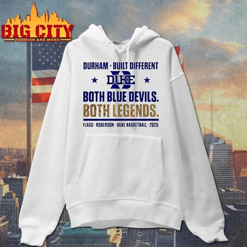 Cooper Flagg both legends both Duke Blue Devils basketball shirt