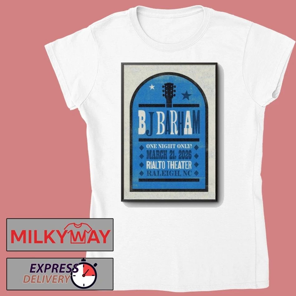 BJ Barham concert in Raleigh at The Rialto Theatre Mar 21, 2026 Poster shirt