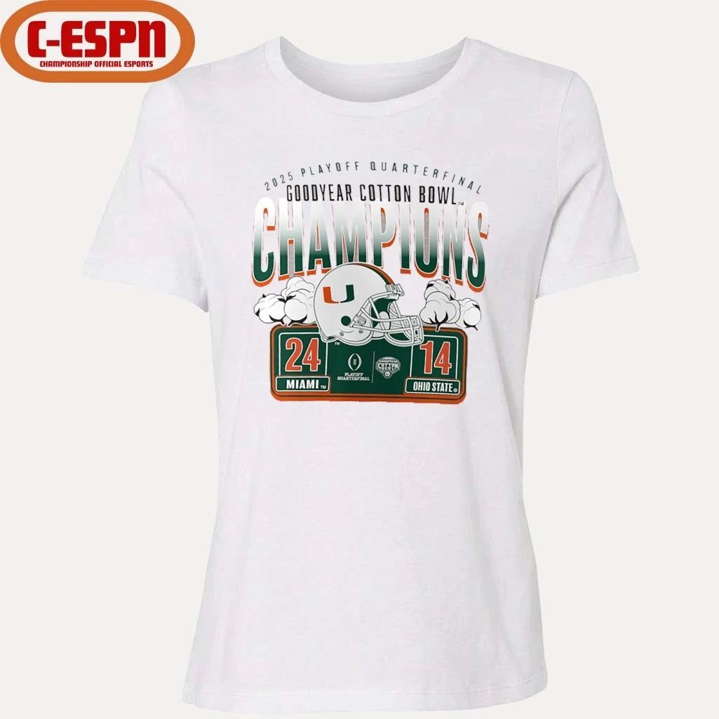 University Of Miami Cotton Bowl Champions Scoring Drive T-Shirt
