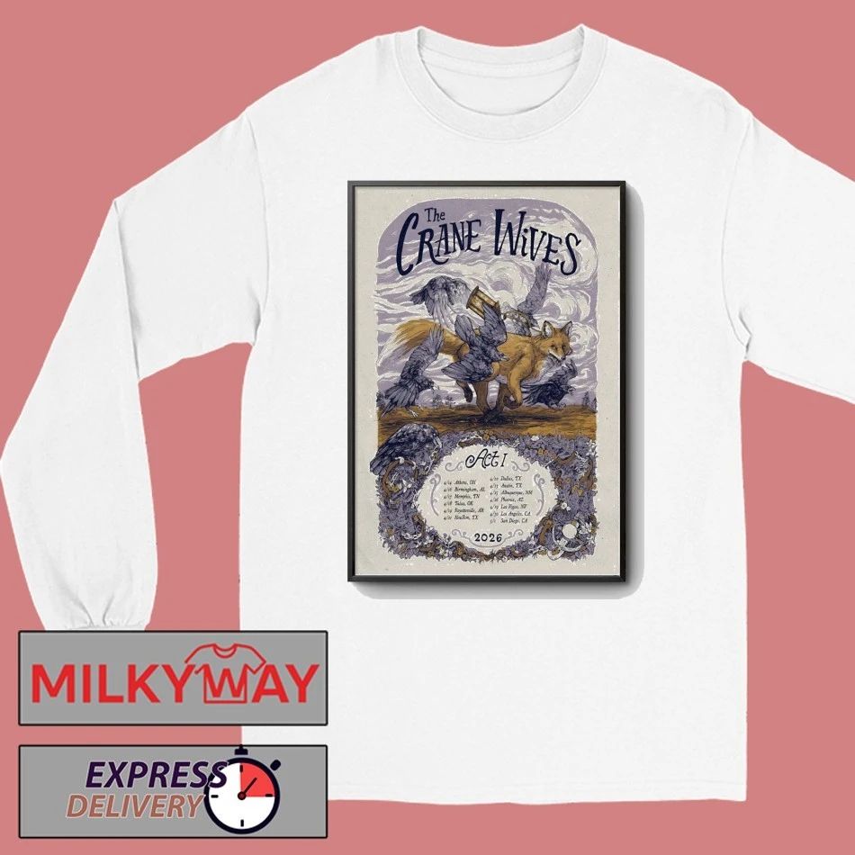 Poster The Crane Wives Tour April 2026 shirt