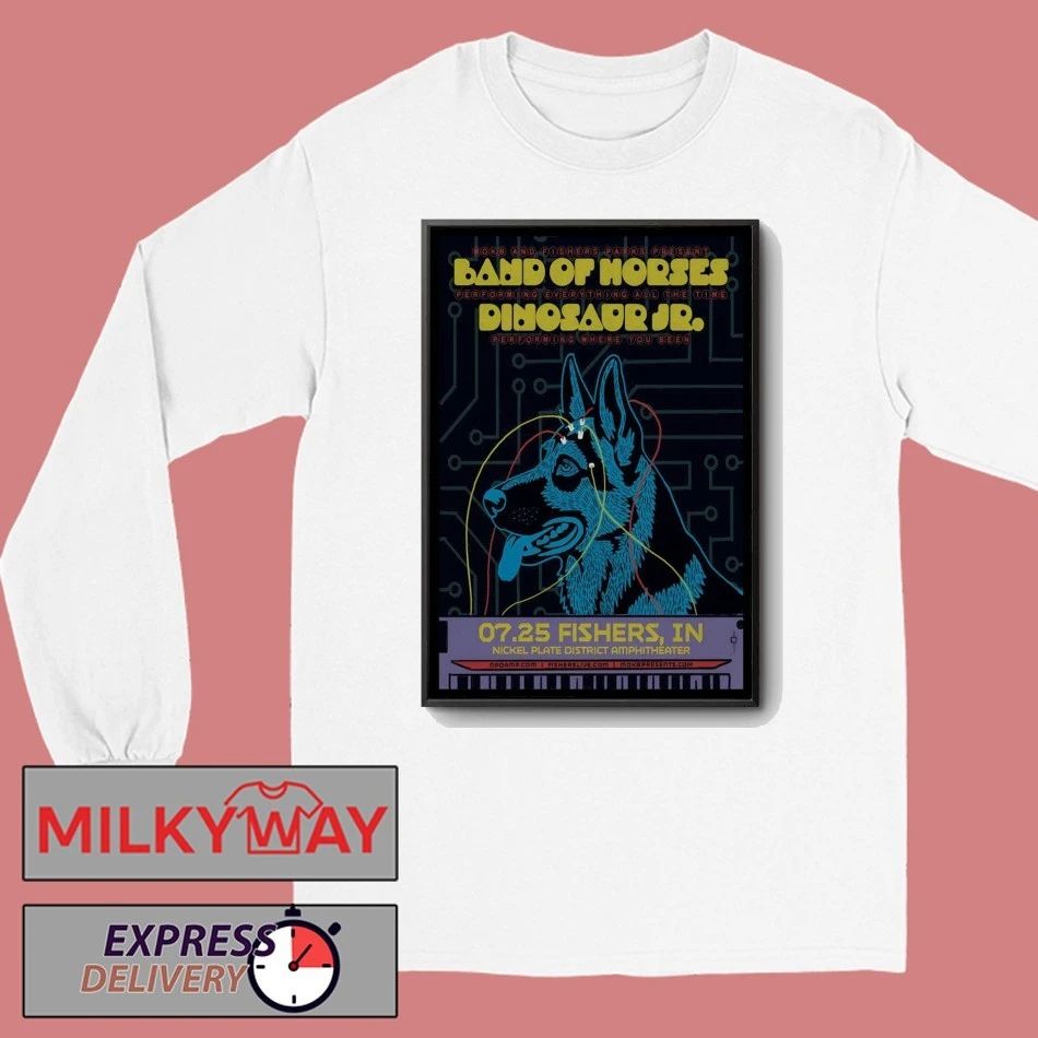 Band Of Horses And Dinosaur JR. 7 25 2026 Fishers IN Poster shirt