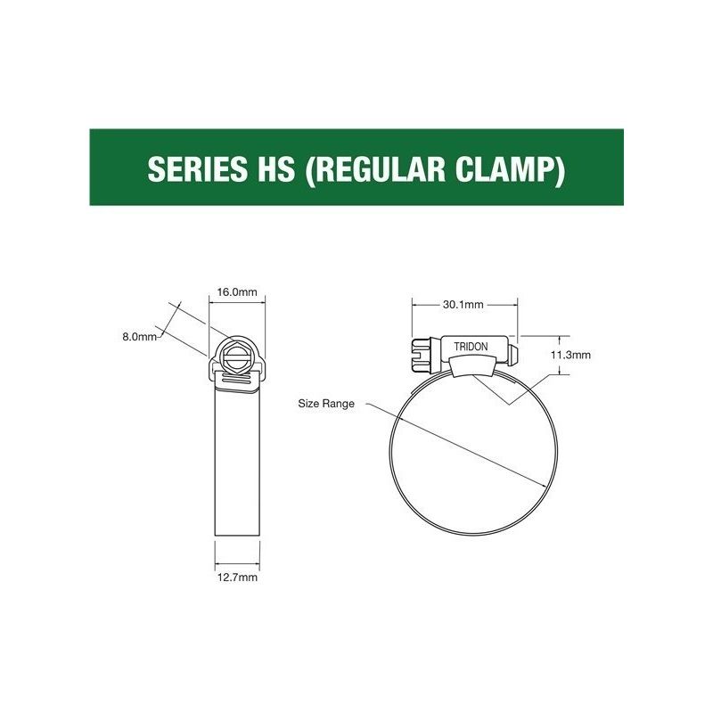 Tridon Regular Clamp 21mm – 44mm Pack of 20 HS020-20