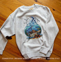Red rocks goose whales sea turtle crab fishbowl illustrated shirt