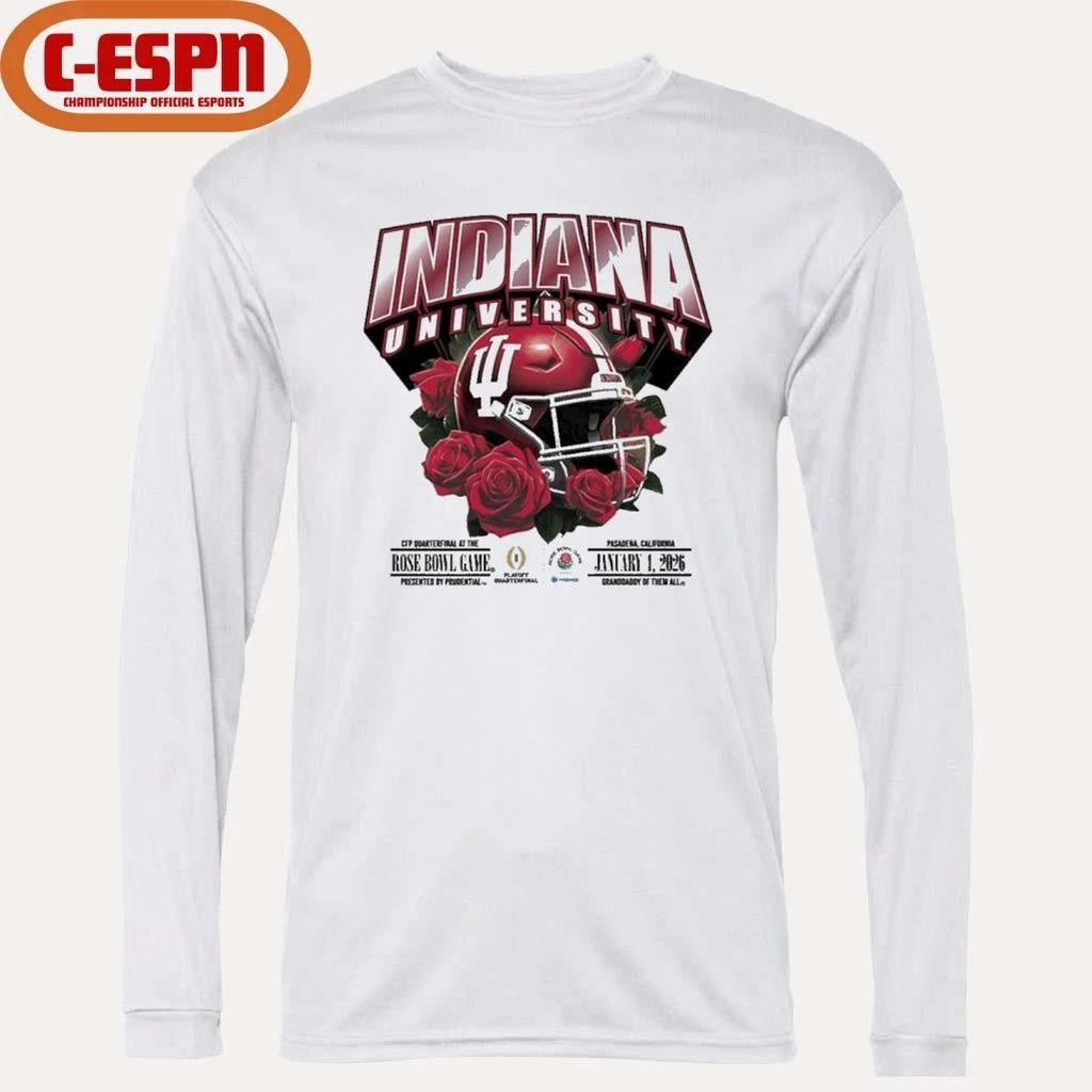 Indiana University football 2026 Rose Bowl Game Helmet Shirt