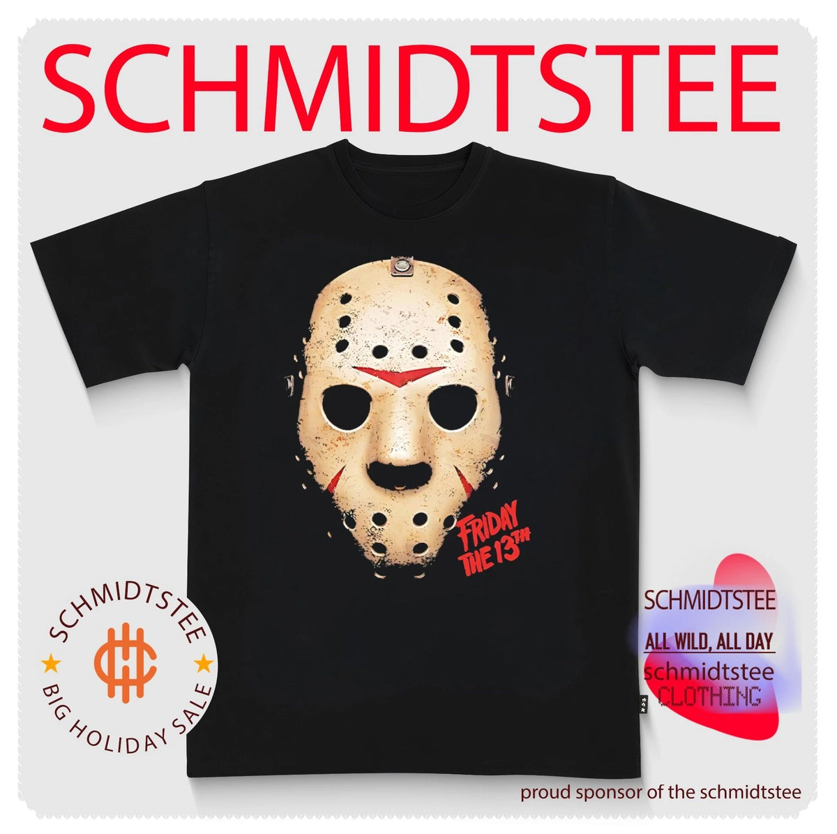 Jason Voorhees mask Friday the 13th horror film Halloween shirt